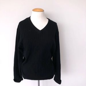 Geoffrey Beene cashmere v neck sweater oversized